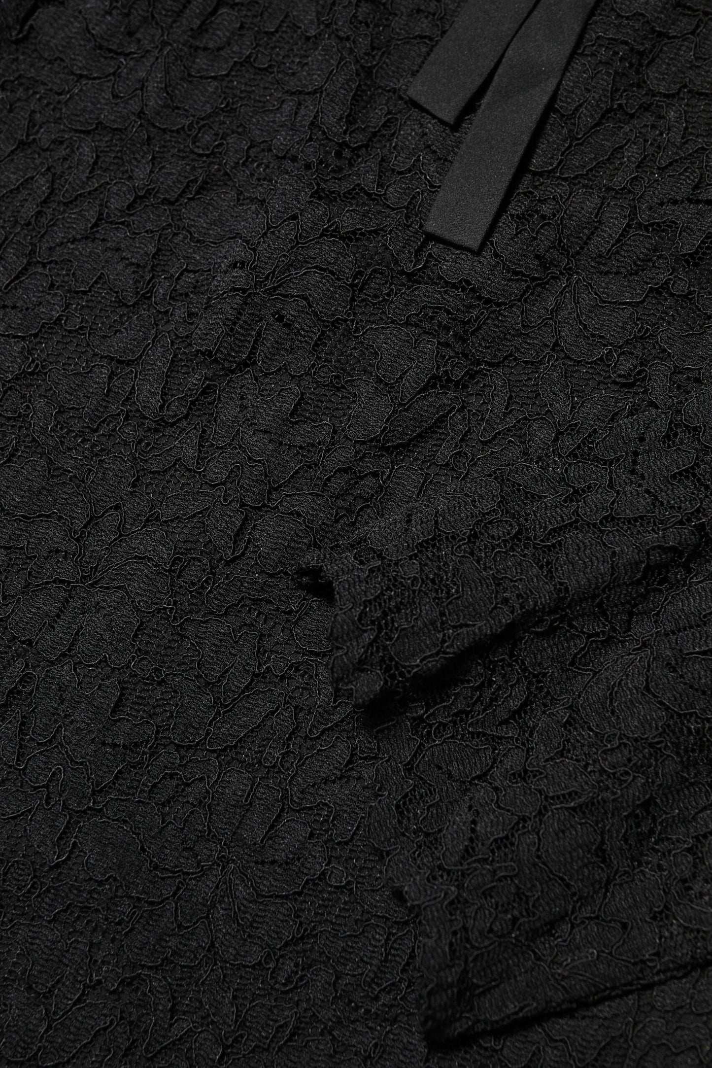 Dolce & Gabbana Black Nylon Lace Long Sleeve Blouse Top Dolce & Gabbana