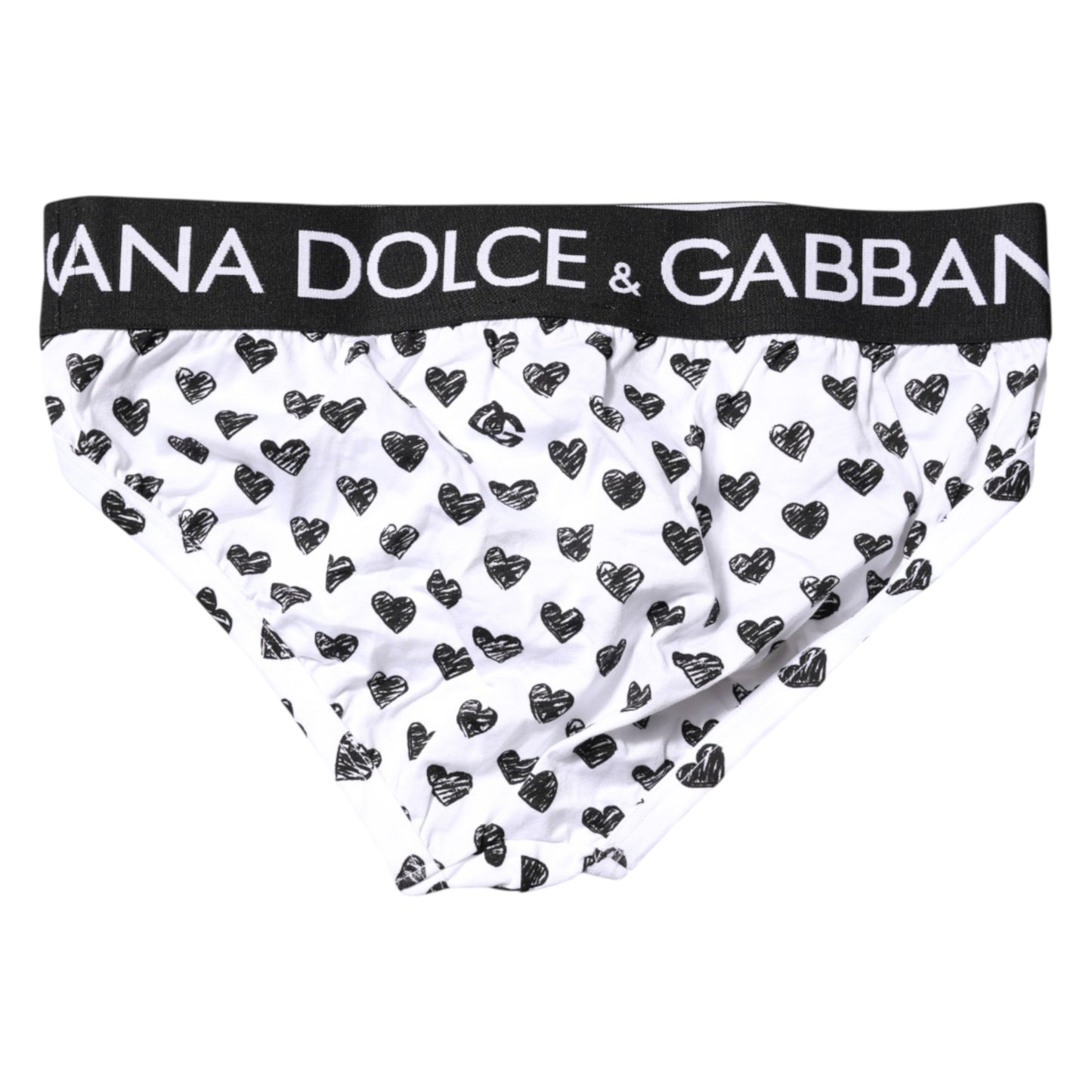 Dolce & Gabbana White Heart Printed Regular Brief Underwear Dolce & Gabbana