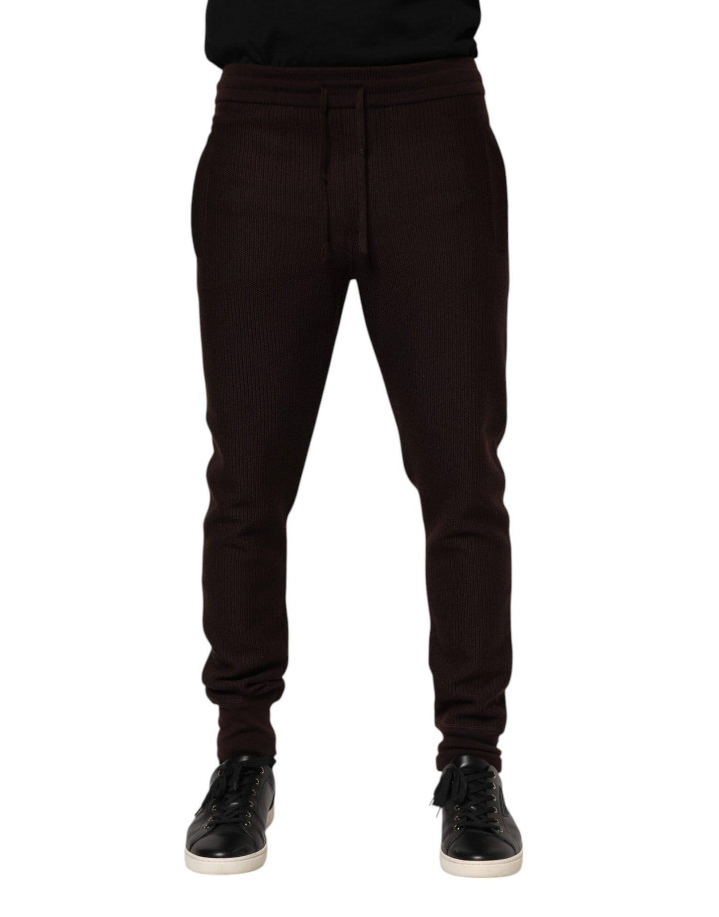 Dolce & Gabbana Brown Cashmere Men Jogger Sweatpants Pants Dolce & Gabbana