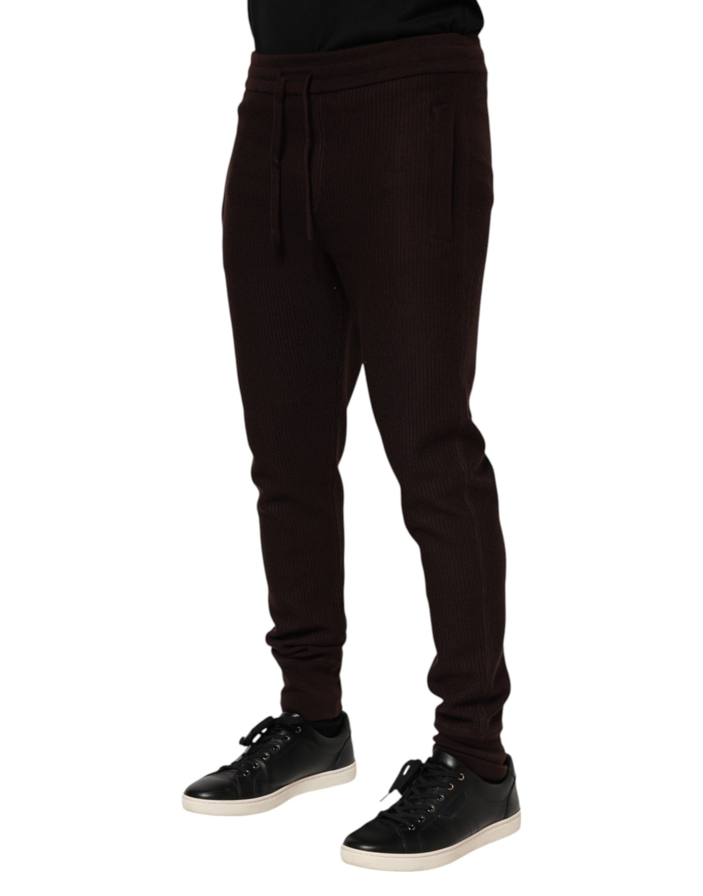Dolce & Gabbana Brown Cashmere Men Jogger Sweatpants Pants Dolce & Gabbana