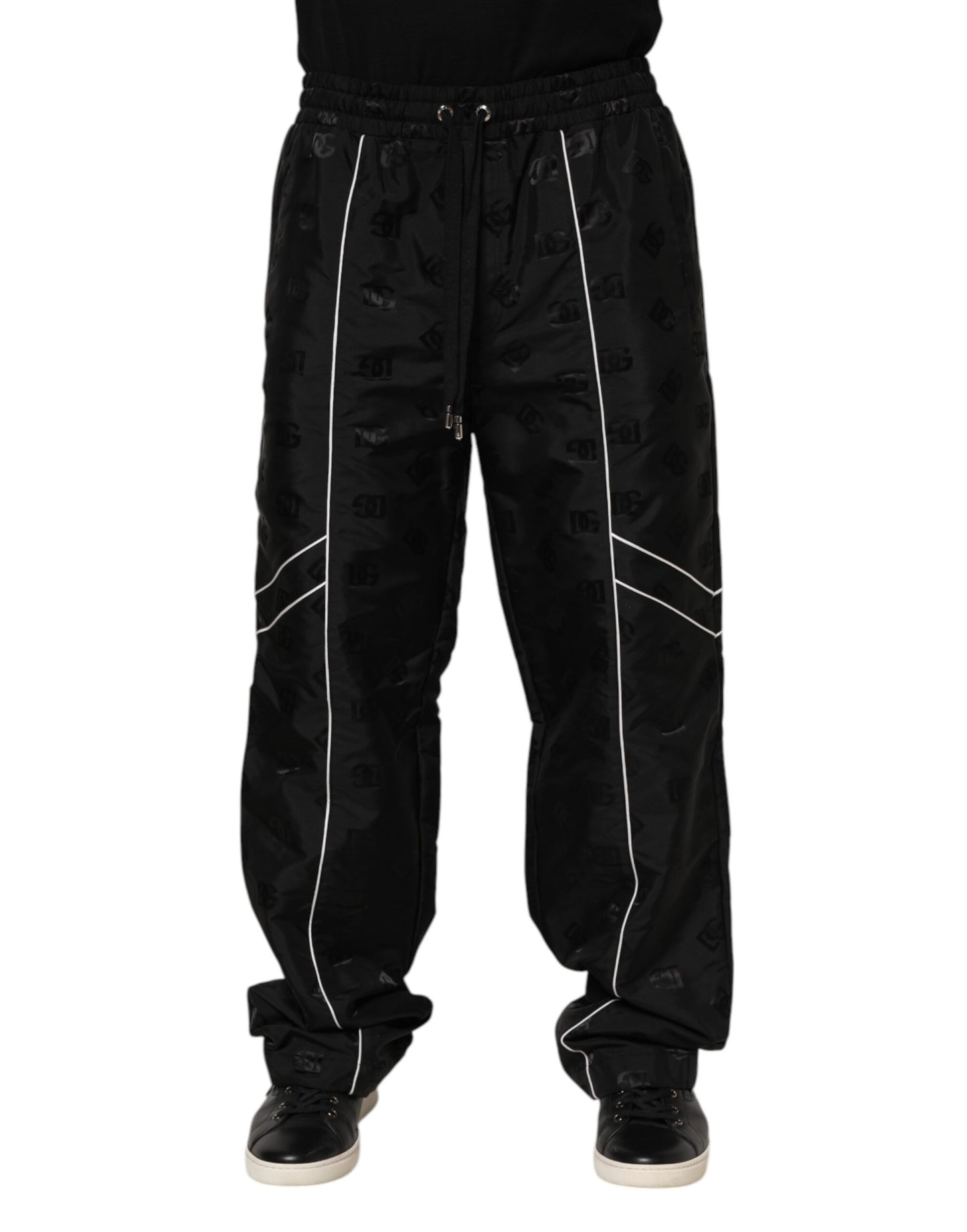 Dolce & Gabbana Black Cotton Straight Jogger Sweatpants Pants Dolce & Gabbana