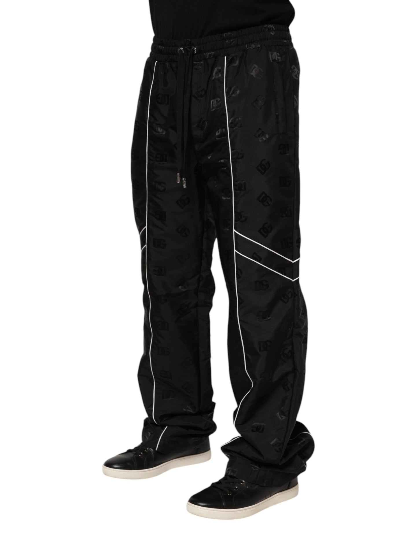 Dolce & Gabbana Black Cotton Straight Jogger Sweatpants Pants Dolce & Gabbana