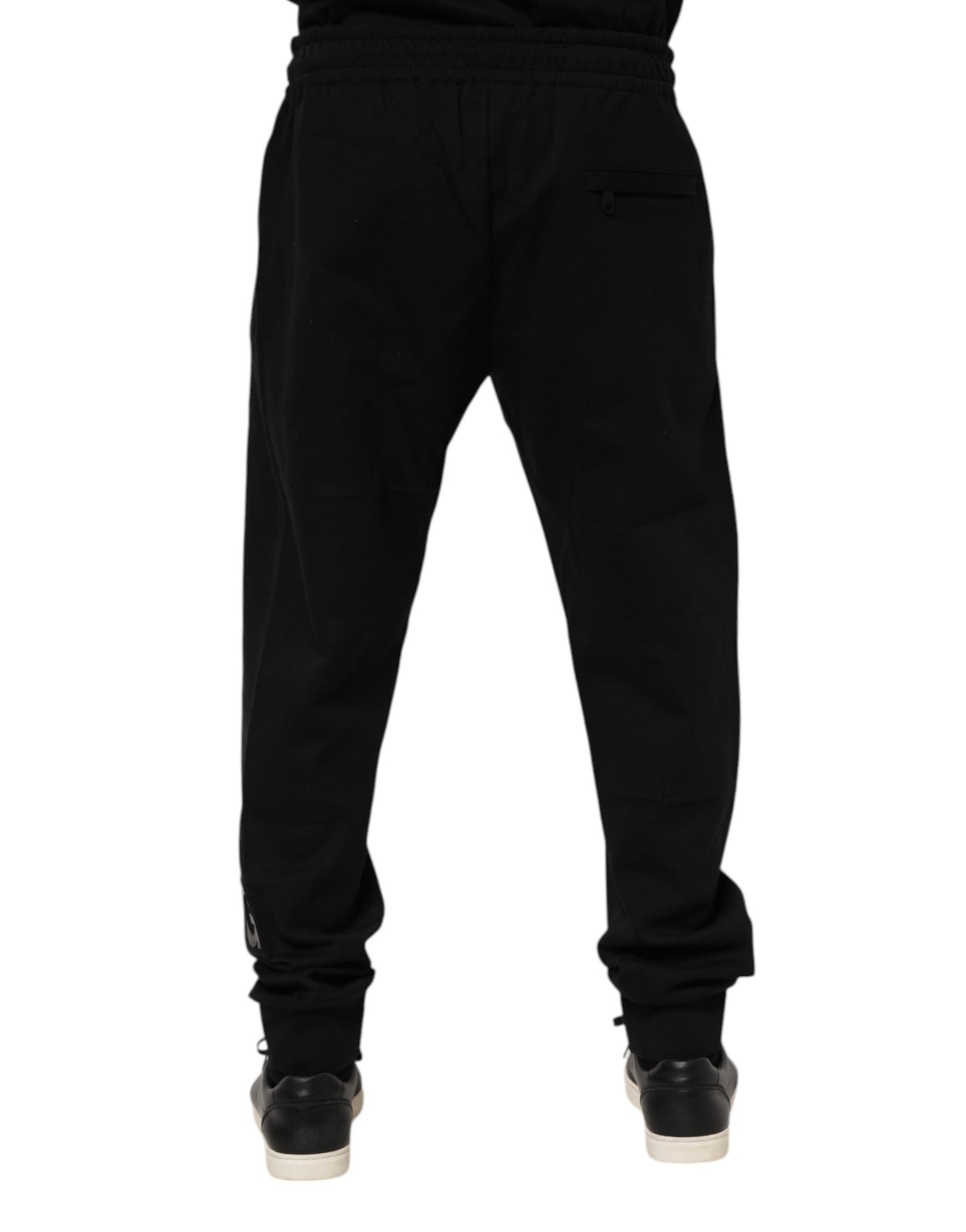 Dolce & Gabbana Black Cotton Men Jogger Sweatpants Pants Dolce & Gabbana