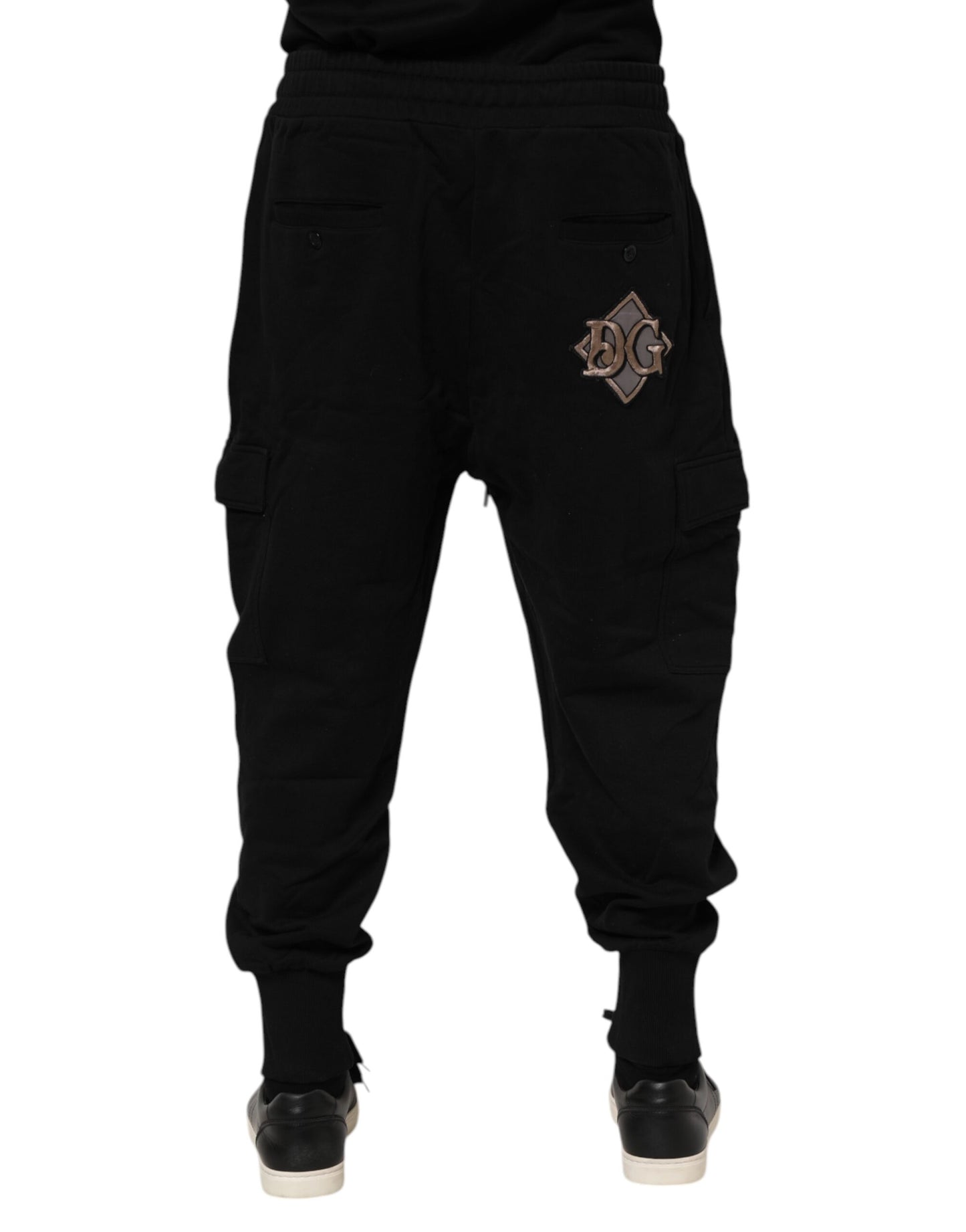 Dolce & Gabbana Black Cotton Logo Jogger Sweatpants Pants Dolce & Gabbana