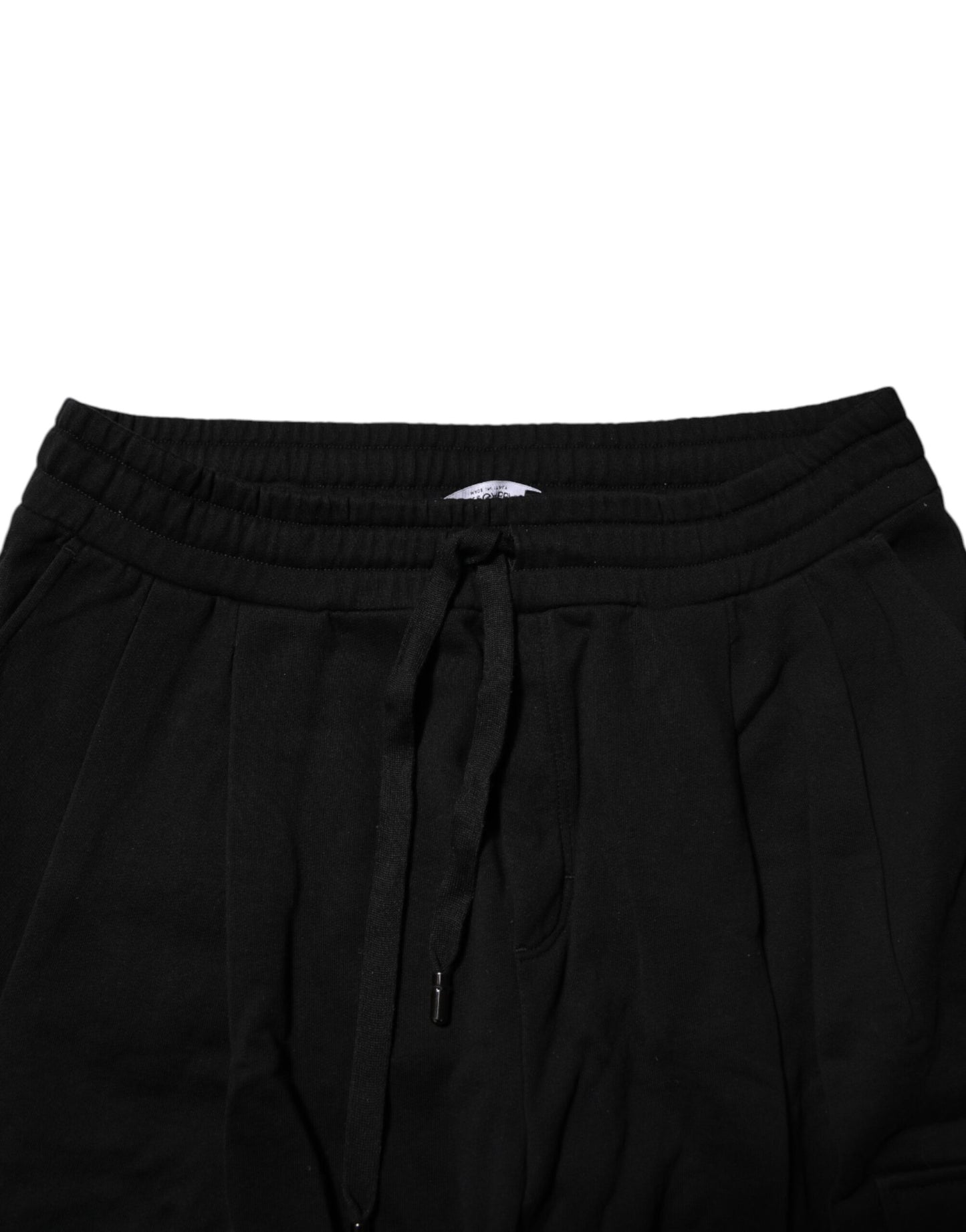 Dolce & Gabbana Black Cotton Logo Jogger Sweatpants Pants Dolce & Gabbana