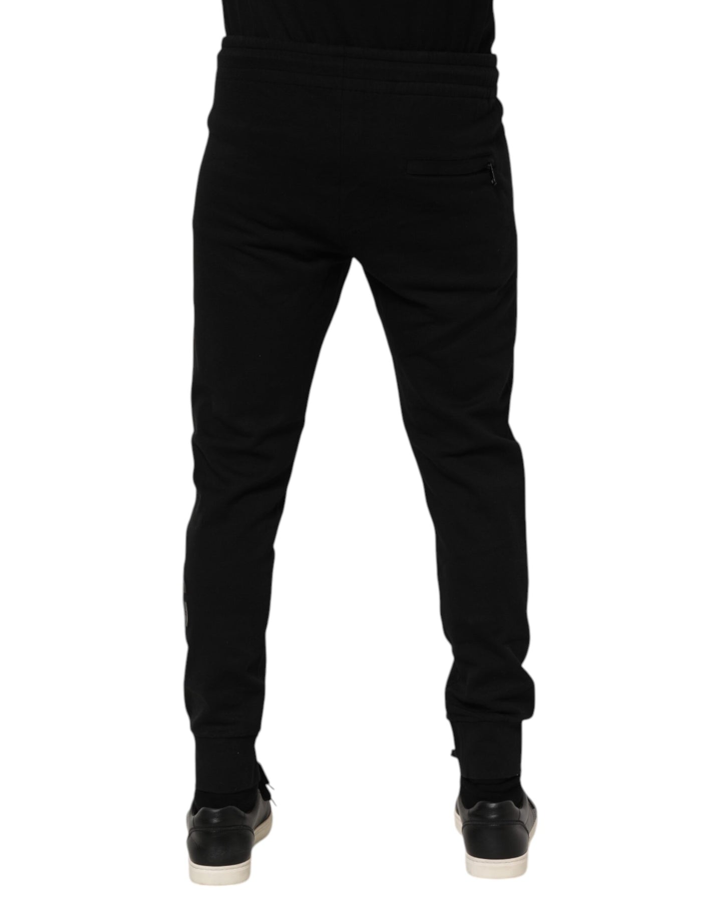Dolce & Gabbana Black Cotton Men Jogger Sweatpants Pants Dolce & Gabbana