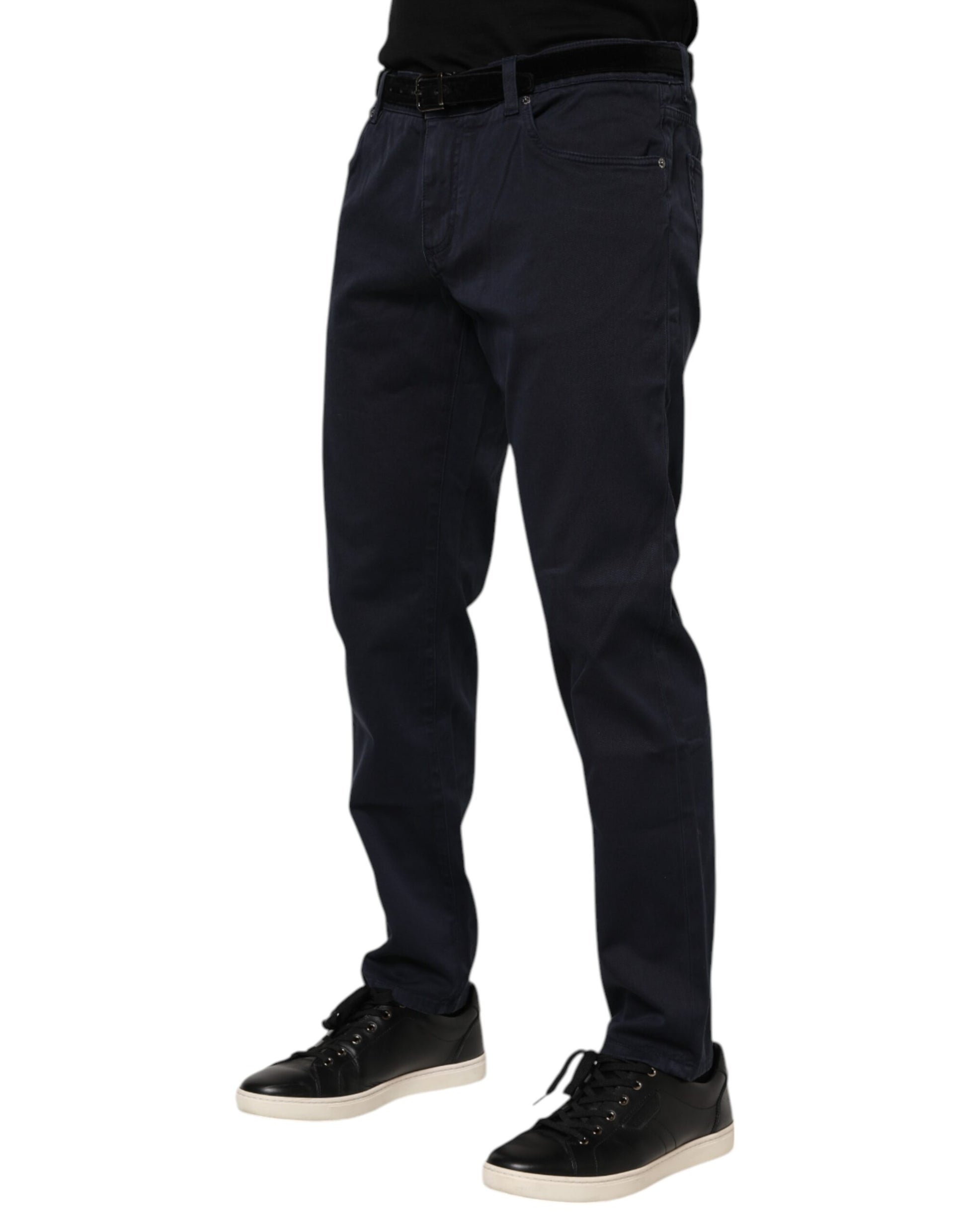 Dolce & Gabbana Blue Cotton Tapered Denim Jeans Dolce & Gabbana