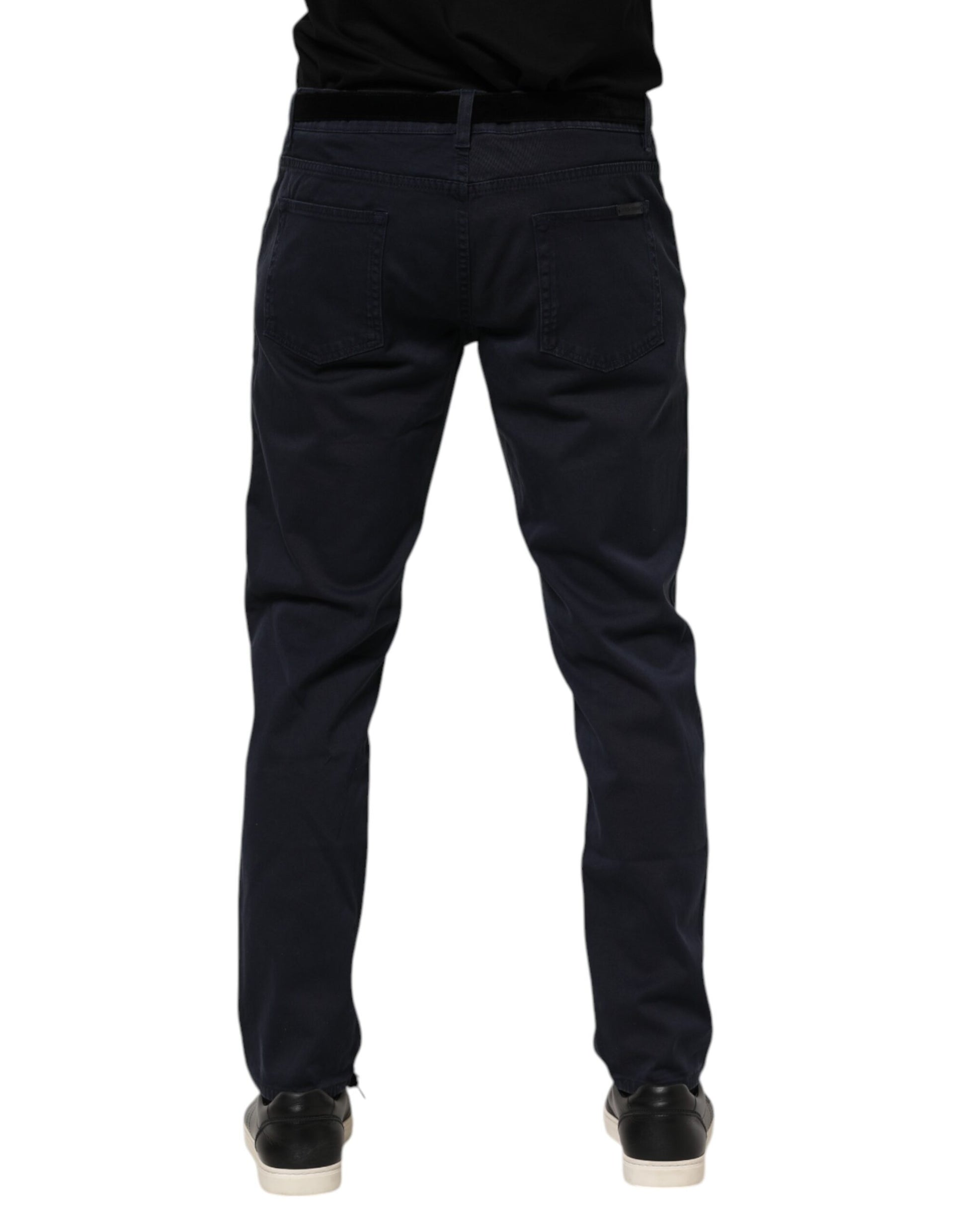 Dolce & Gabbana Blue Cotton Tapered Denim Jeans Dolce & Gabbana