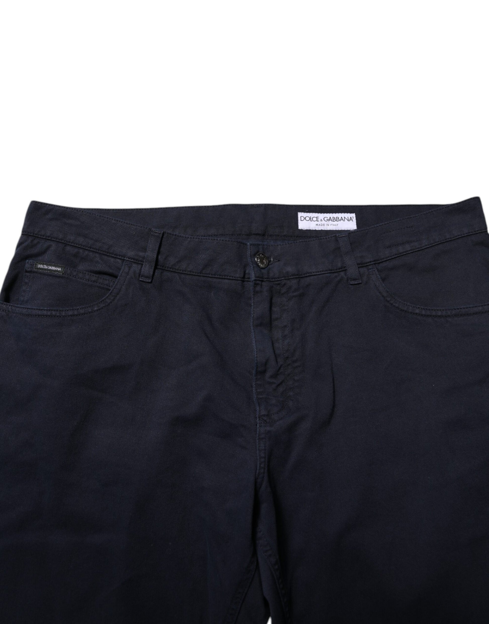 Dolce & Gabbana Black Cotton Tapered Denim Jeans Dolce & Gabbana