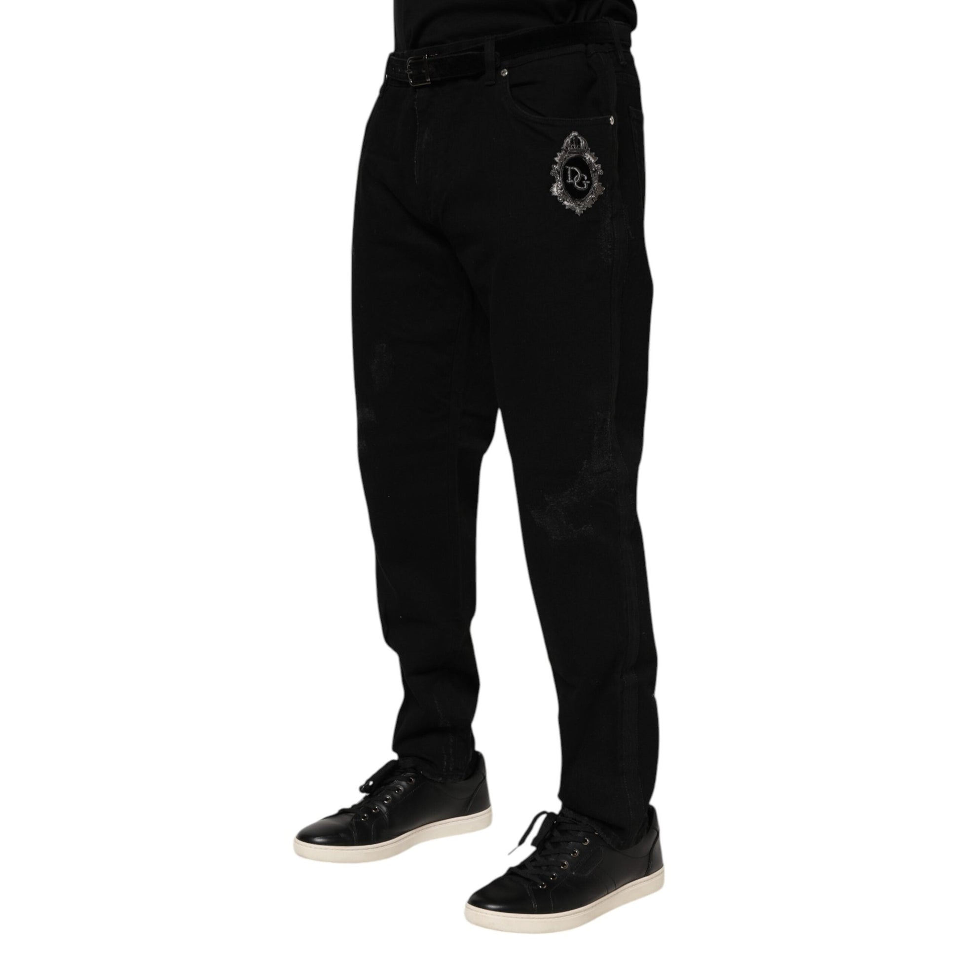 Dolce & Gabbana Black Cotton Skinny Men Denim Jeans Dolce & Gabbana