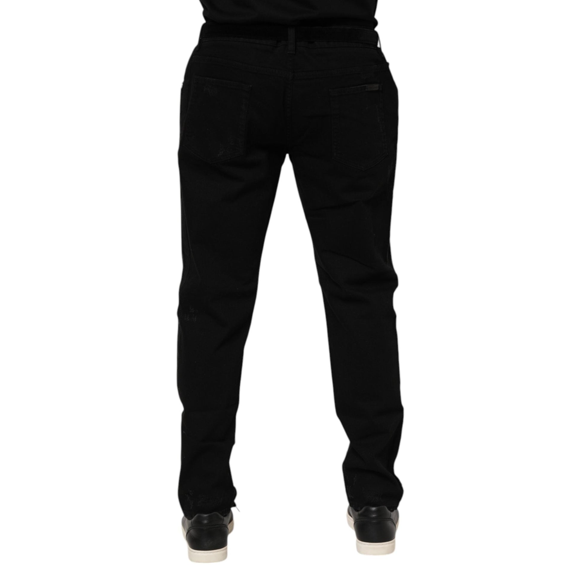 Dolce & Gabbana Black Cotton Skinny Men Denim Jeans Dolce & Gabbana