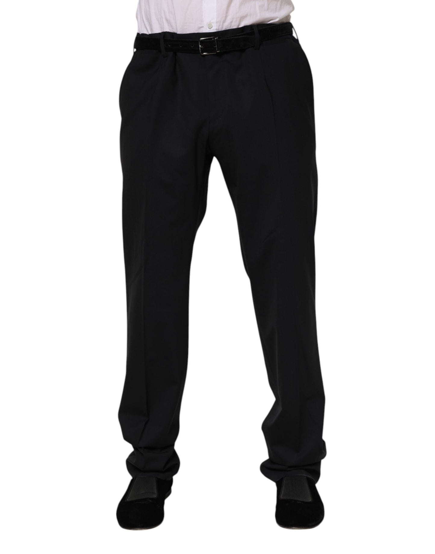 Dolce & Gabbana Black Wool Formal Dress Pants Dolce & Gabbana