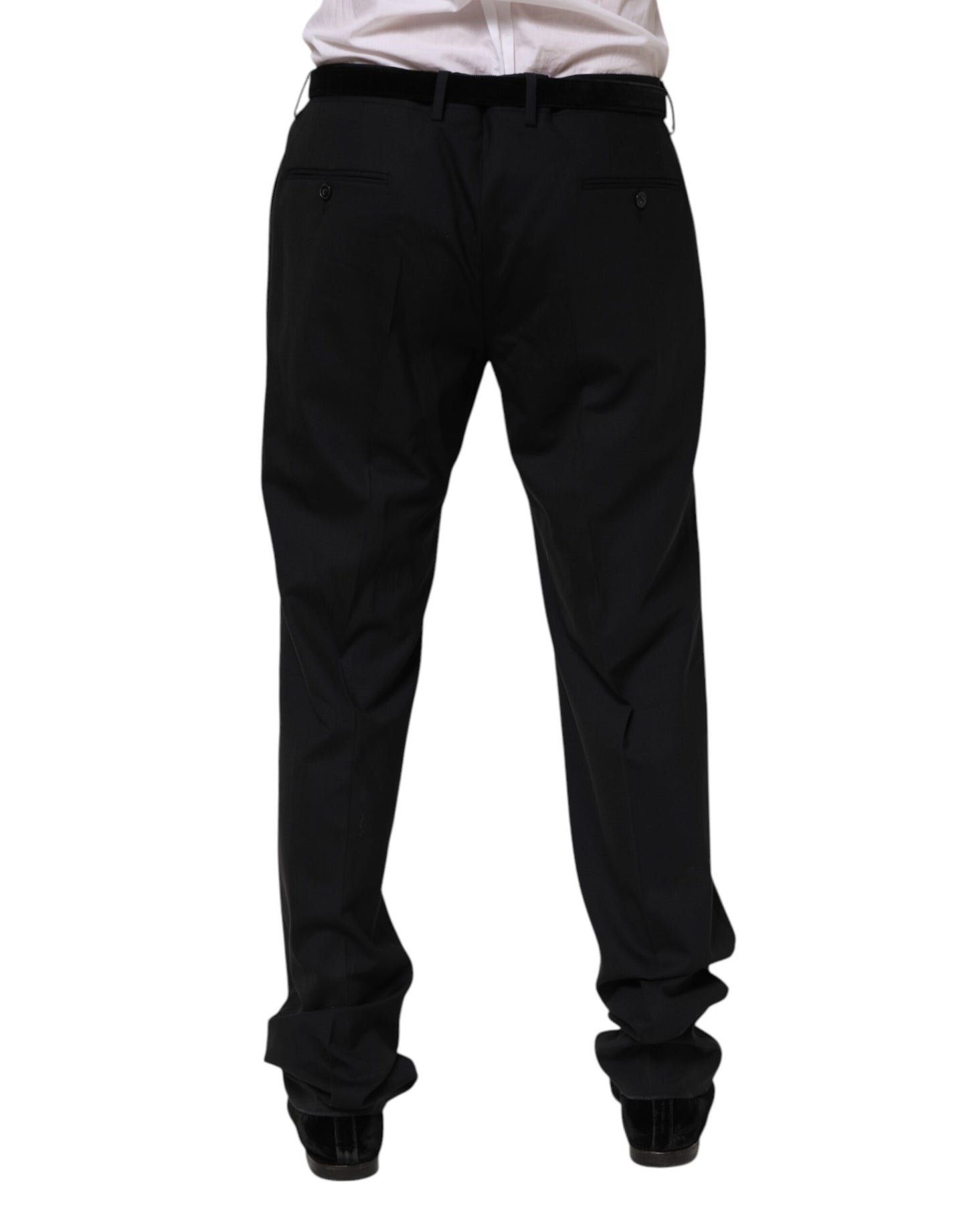 Dolce & Gabbana Black Wool Formal Dress Pants Dolce & Gabbana