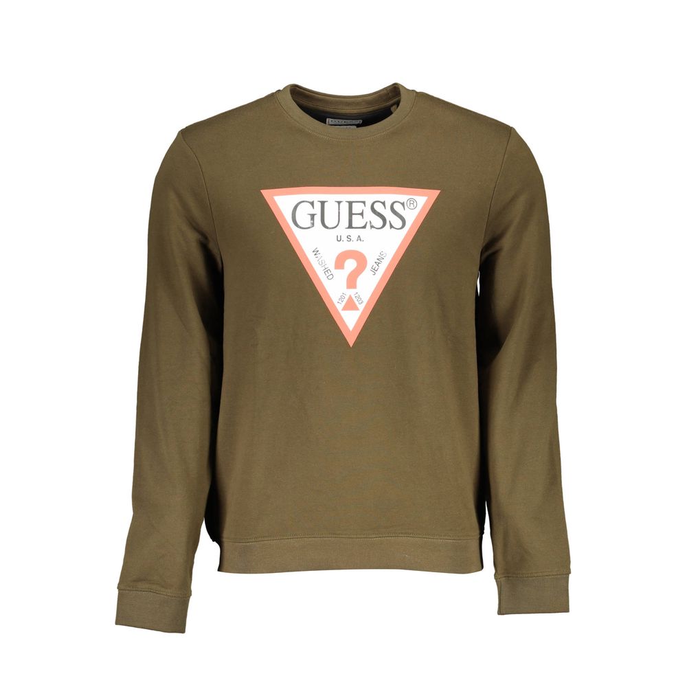 Guess Jeans Green Cotton Sweater Guess Jeans