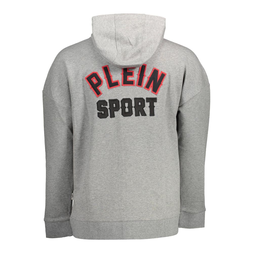 Plein Sport Gray Cotton Sweater Plein Sport