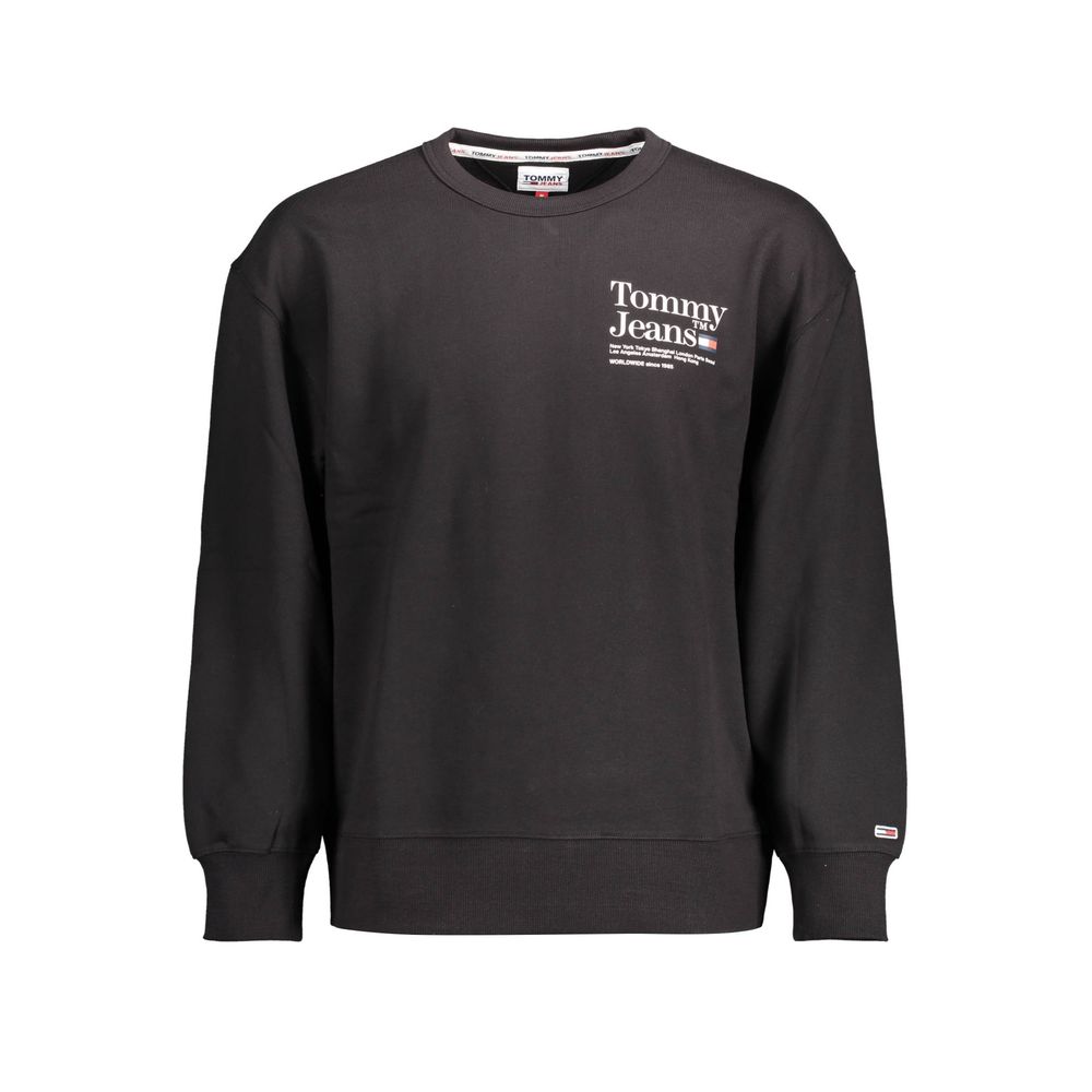Tommy Hilfiger Black Cotton Sweater Tommy Hilfiger