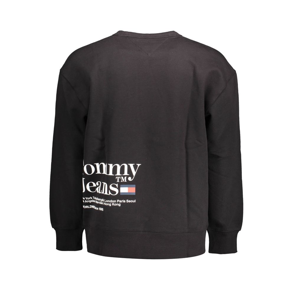 Tommy Hilfiger Black Cotton Sweater Tommy Hilfiger