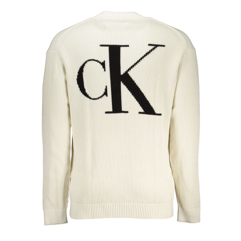 Calvin Klein White Cotton Sweater Calvin Klein