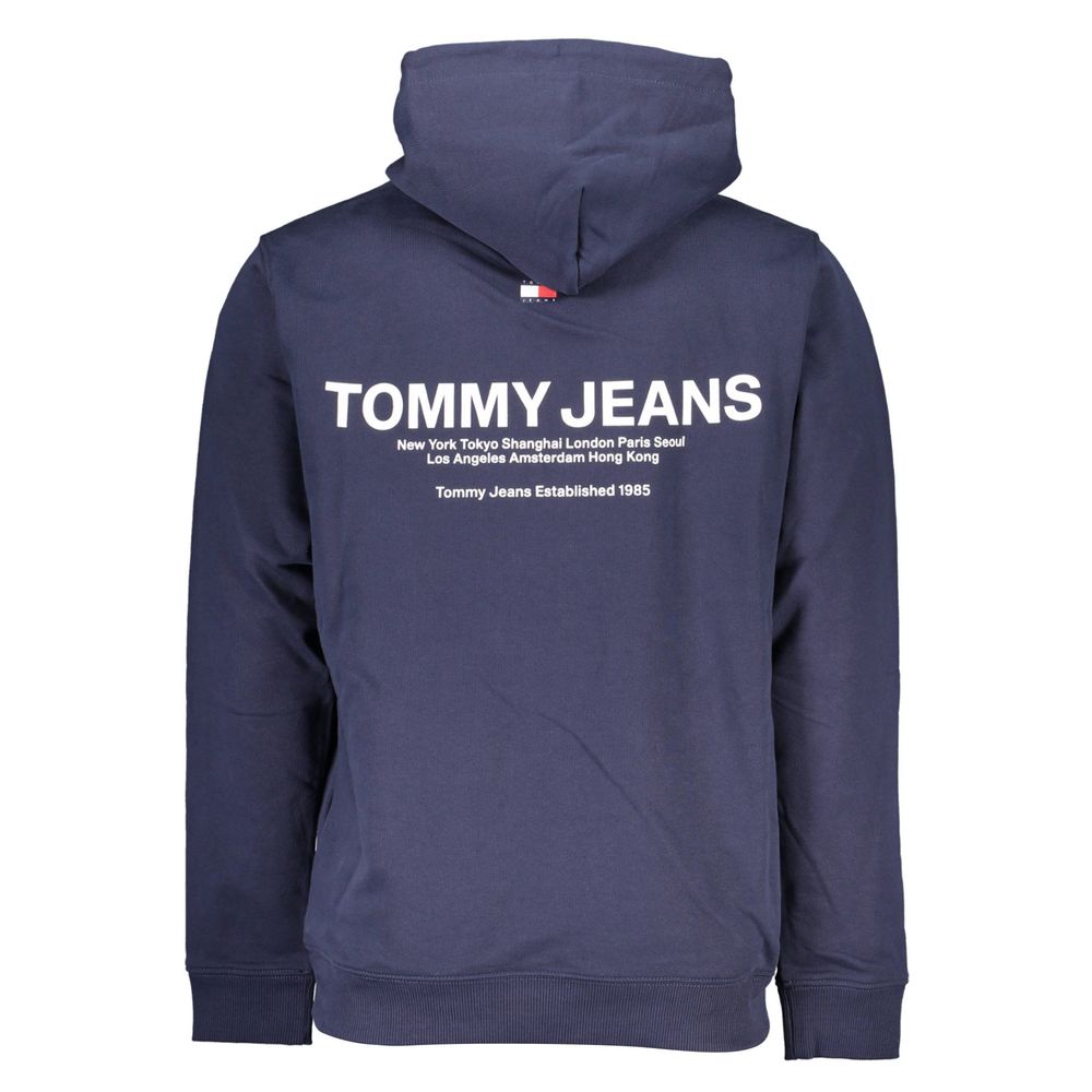 Tommy Hilfiger Blue Cotton Men Hoodie Tommy Hilfiger
