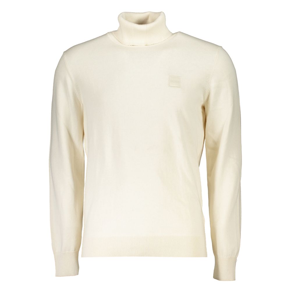 Hugo Boss White Cotton Sweater Hugo Boss
