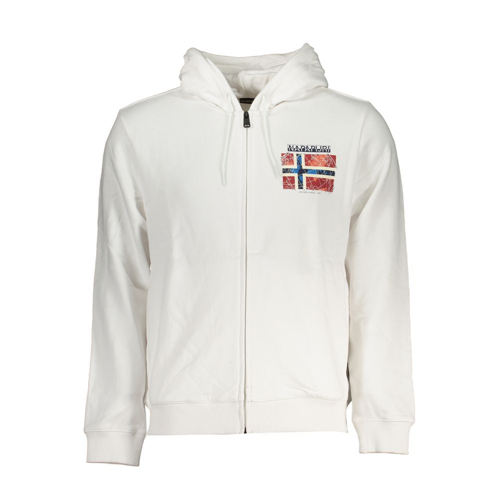 Napapijri White Cotton Sweater Napapijri
