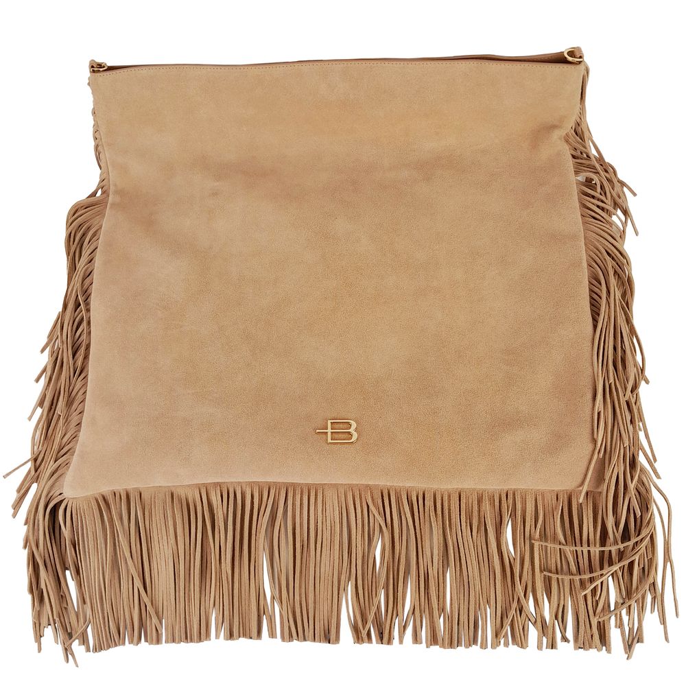 Baldinini Trend Beige Calfskin Crossbody Bag Baldinini Trend