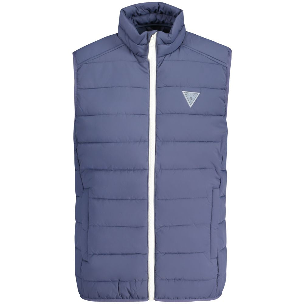 Guess Jeans Blue Spandex Jacket Guess Jeans