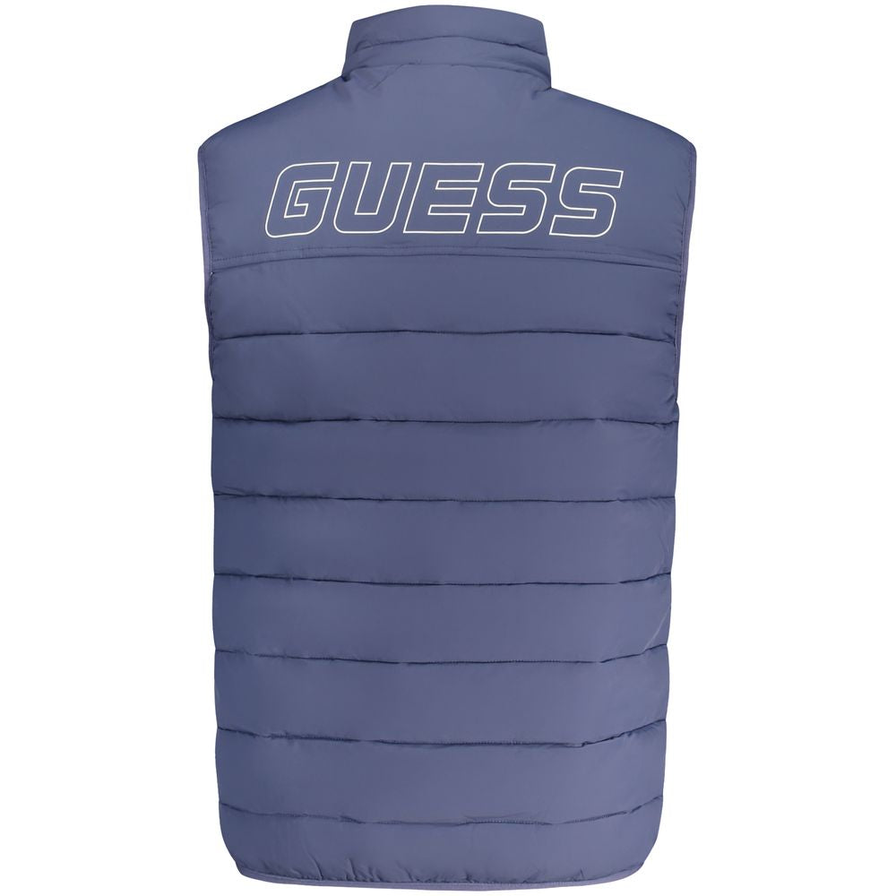 Guess Jeans Blue Spandex Jacket Guess Jeans