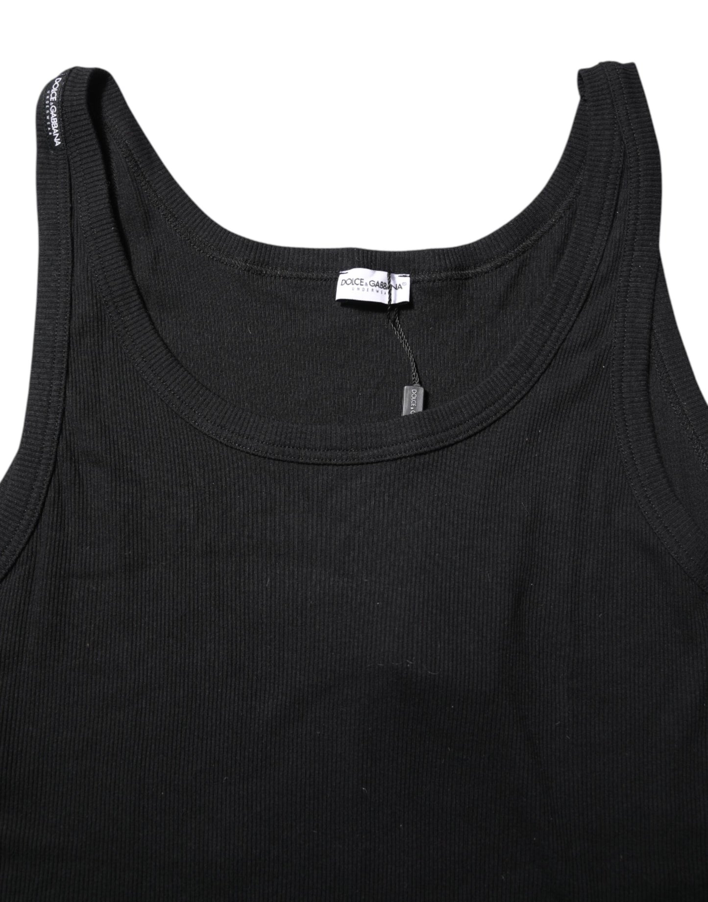 Dolce & Gabbana Black Cotton Sleeveless Underwear Tank T-shirt Dolce & Gabbana