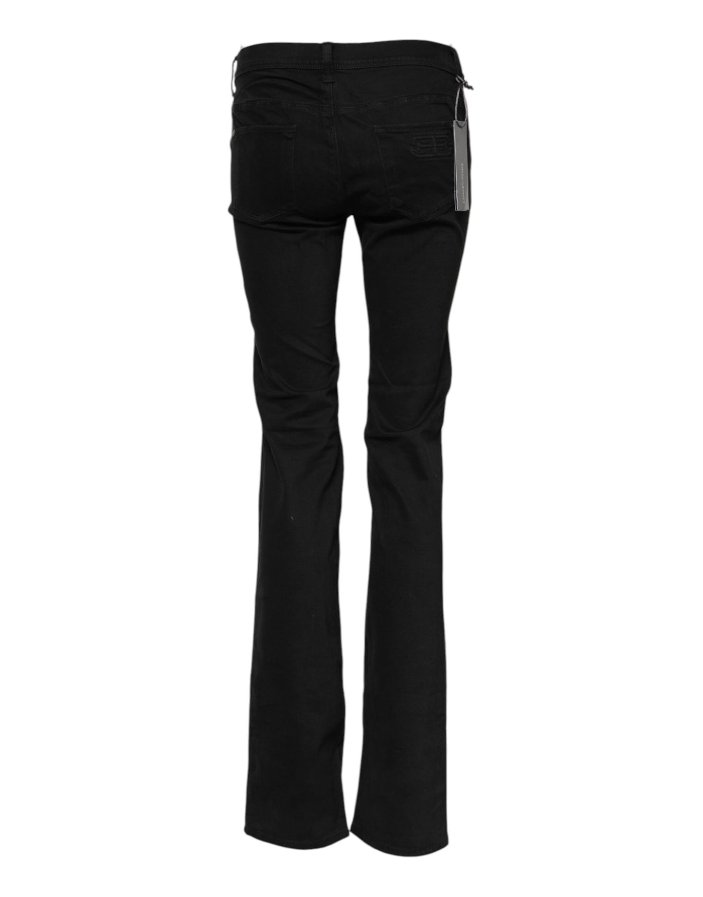 Ermanno Scervino Black Cotton Stretch Flared Bootcut Denim Jeans Ermanno Scervino