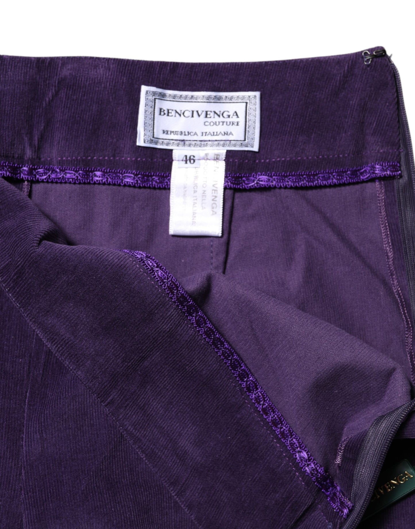 BENCIVENGA Purple High Waisted Flared Pants BENCIVENGA