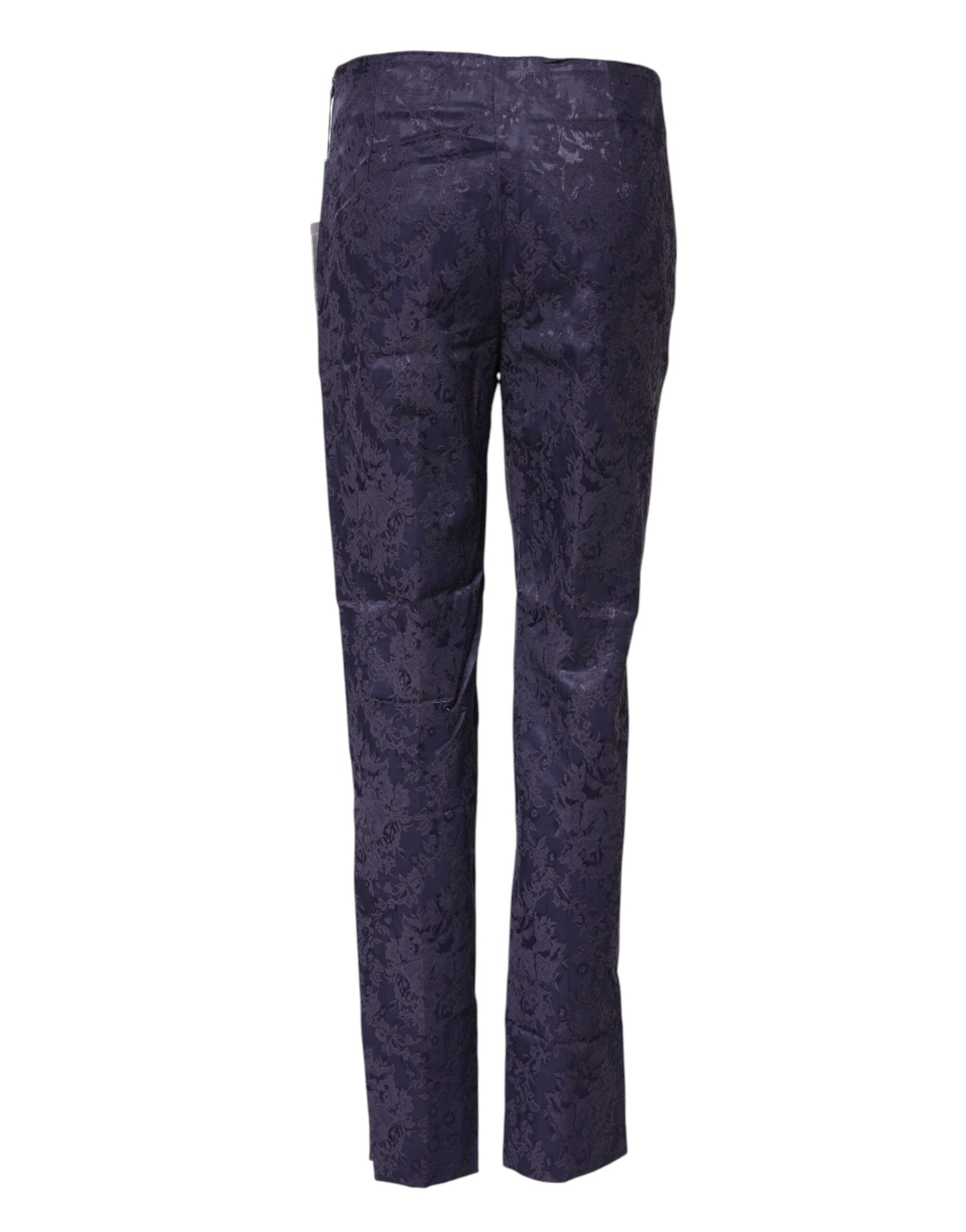 BENCIVENGA Purple Jacquard High Waisted Pants BENCIVENGA