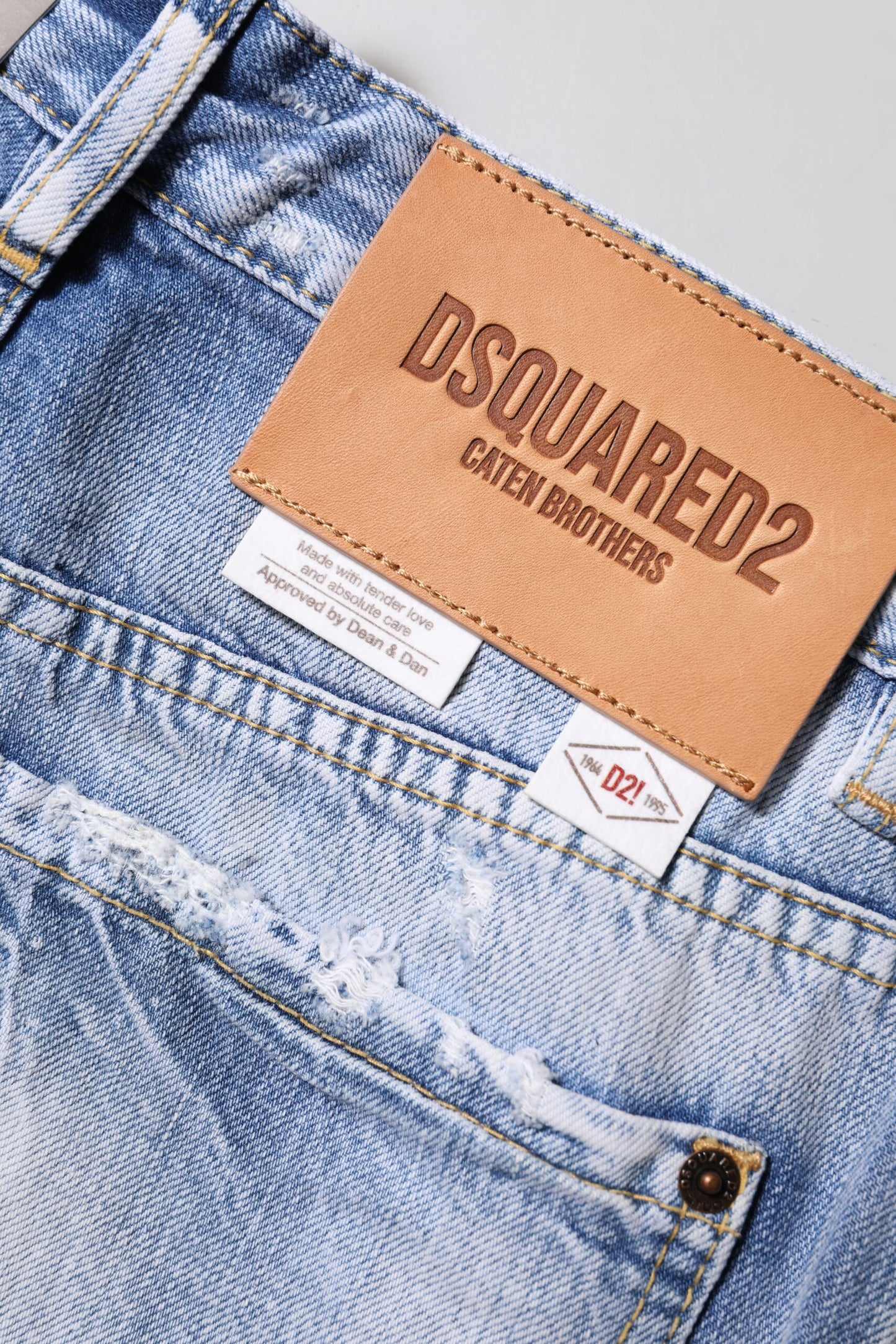 Dsquared² Blue Washed High Waist Wide Leg Jeans Dsquared²