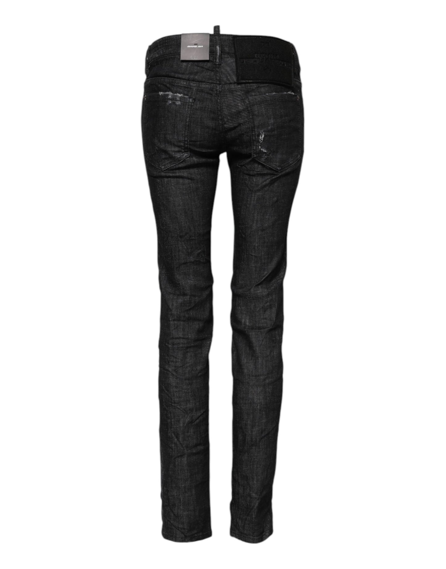 Dsquared² Black Cotton Low Waist Skinny Denim Jeans Dsquared²