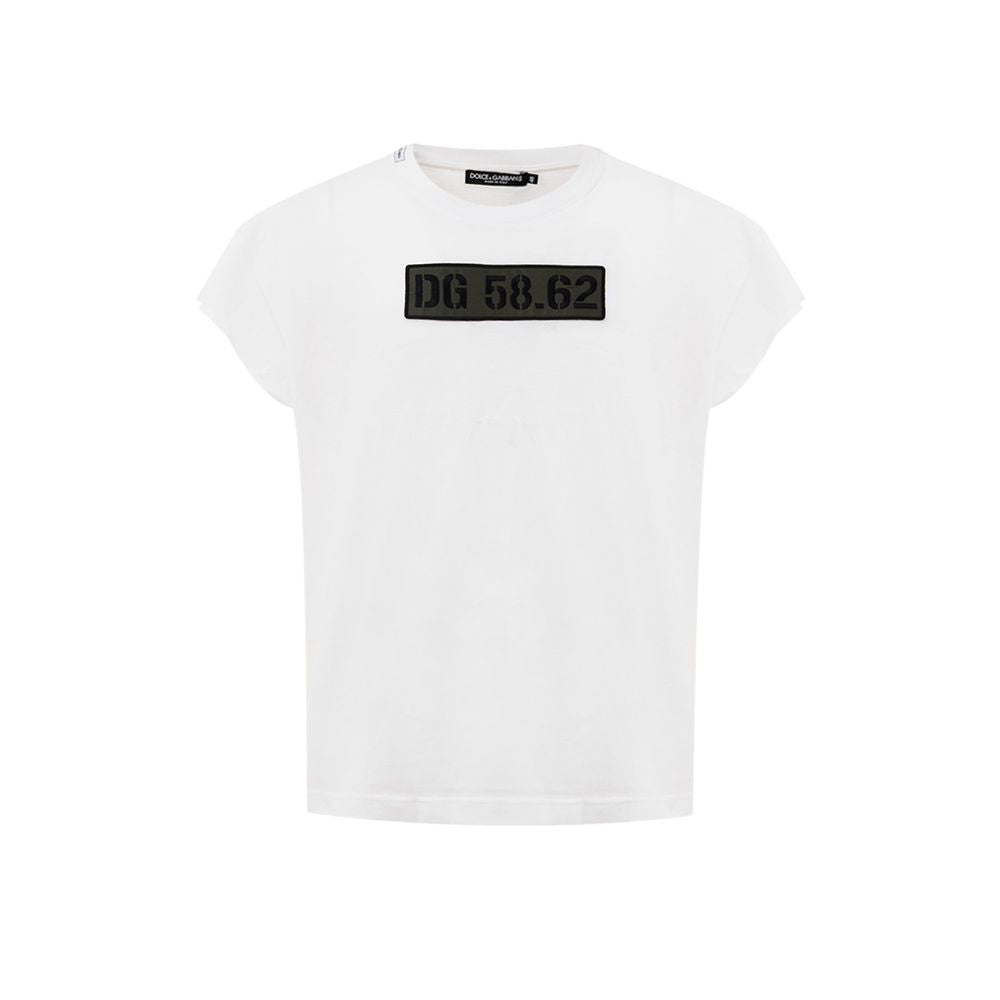 Dolce & Gabbana White Cotton T-Shirt Dolce & Gabbana