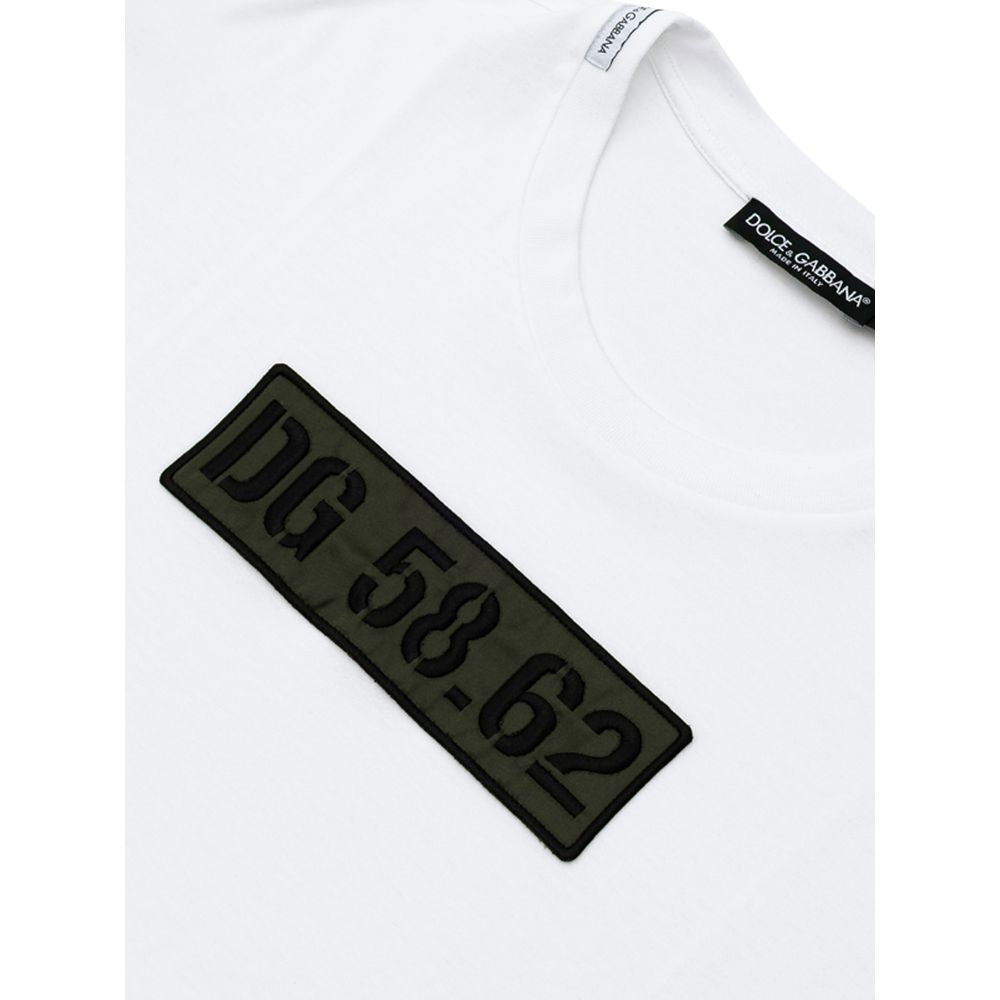 Dolce & Gabbana White Cotton T-Shirt Dolce & Gabbana