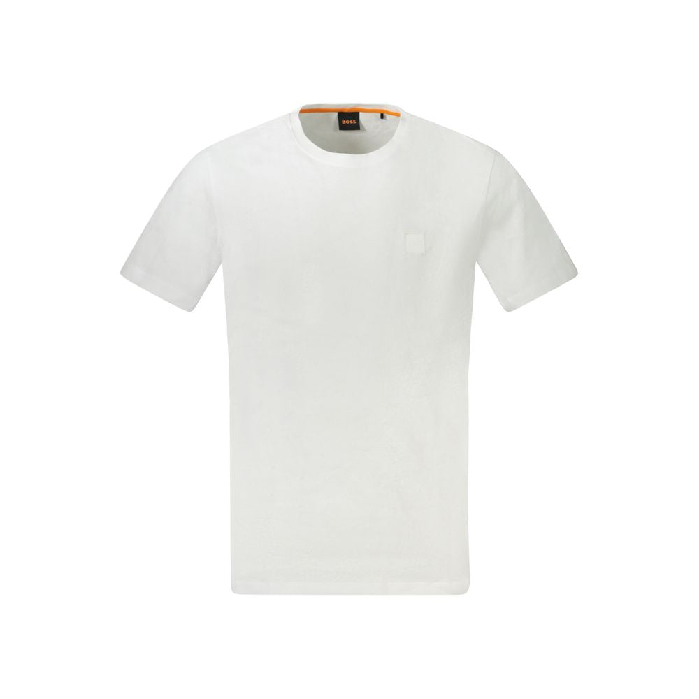 Hugo Boss White Cotton Men T-Shirt Hugo Boss