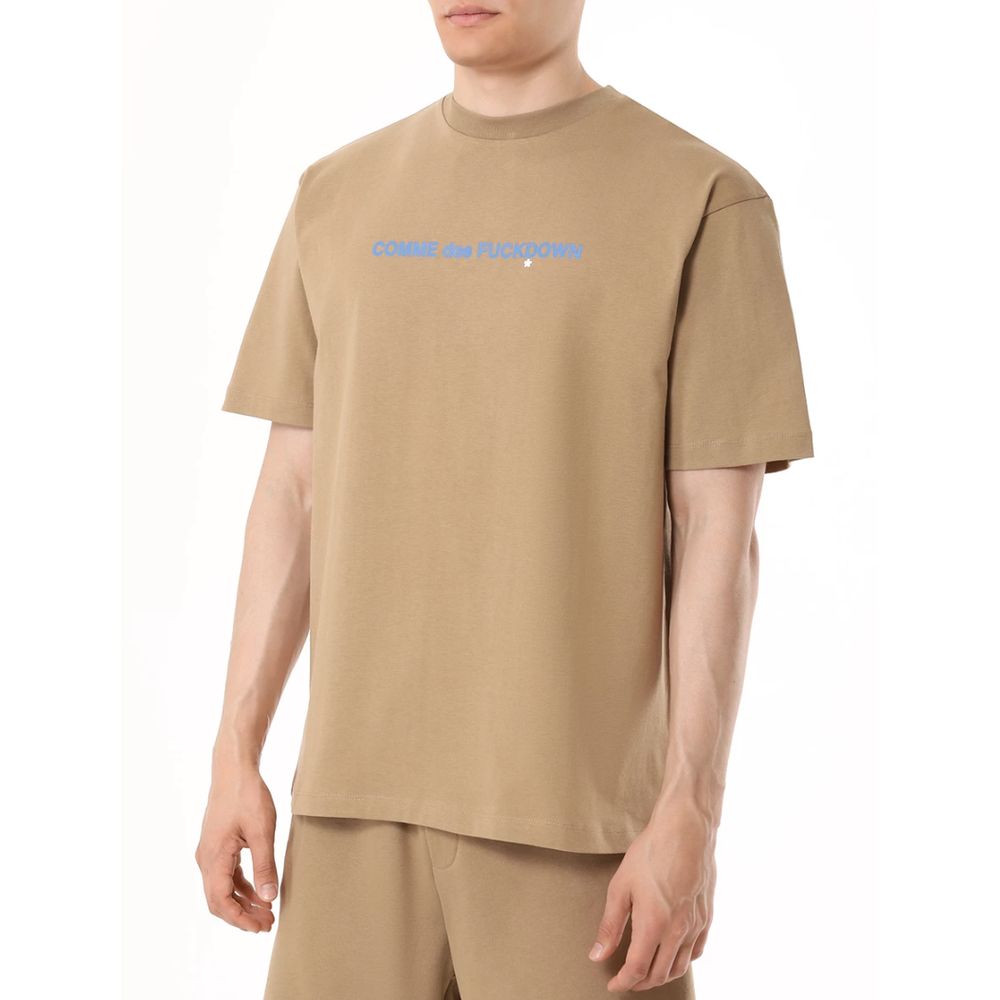 Comme Des Fuckdown Brown Cotton T-Shirt Comme Des Fuckdown