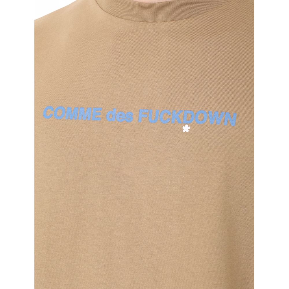 Comme Des Fuckdown Brown Cotton T-Shirt Comme Des Fuckdown