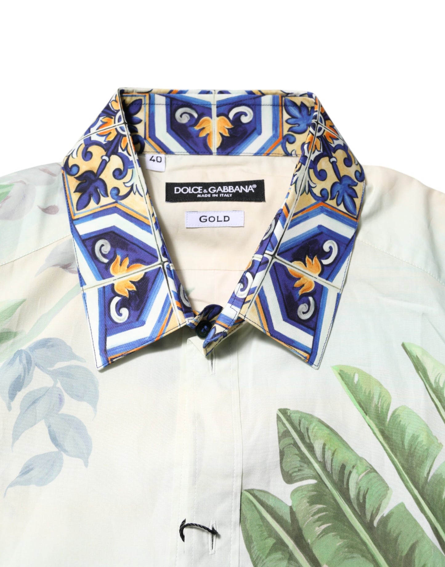 Dolce & Gabbana Multicolor Jungle Print GOLD Formal Shirt Dolce & Gabbana