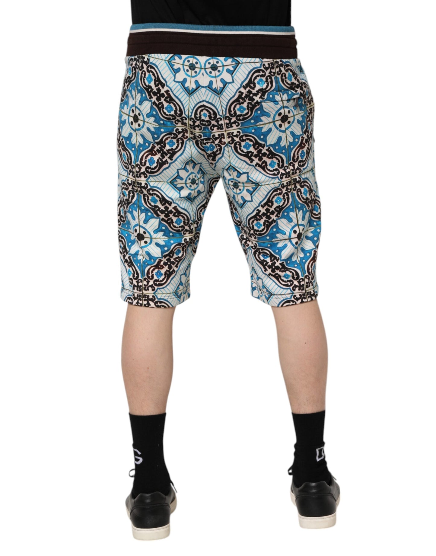 Dolce & Gabbana Multicolor Cotton Maiolica Print Bermuda Shorts Dolce & Gabbana