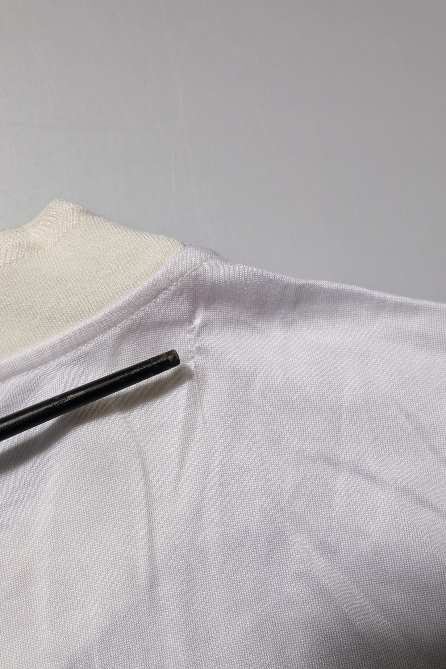 Dolce & Gabbana White Silk Crew Neck Long Sleeves T-shirt Dolce & Gabbana