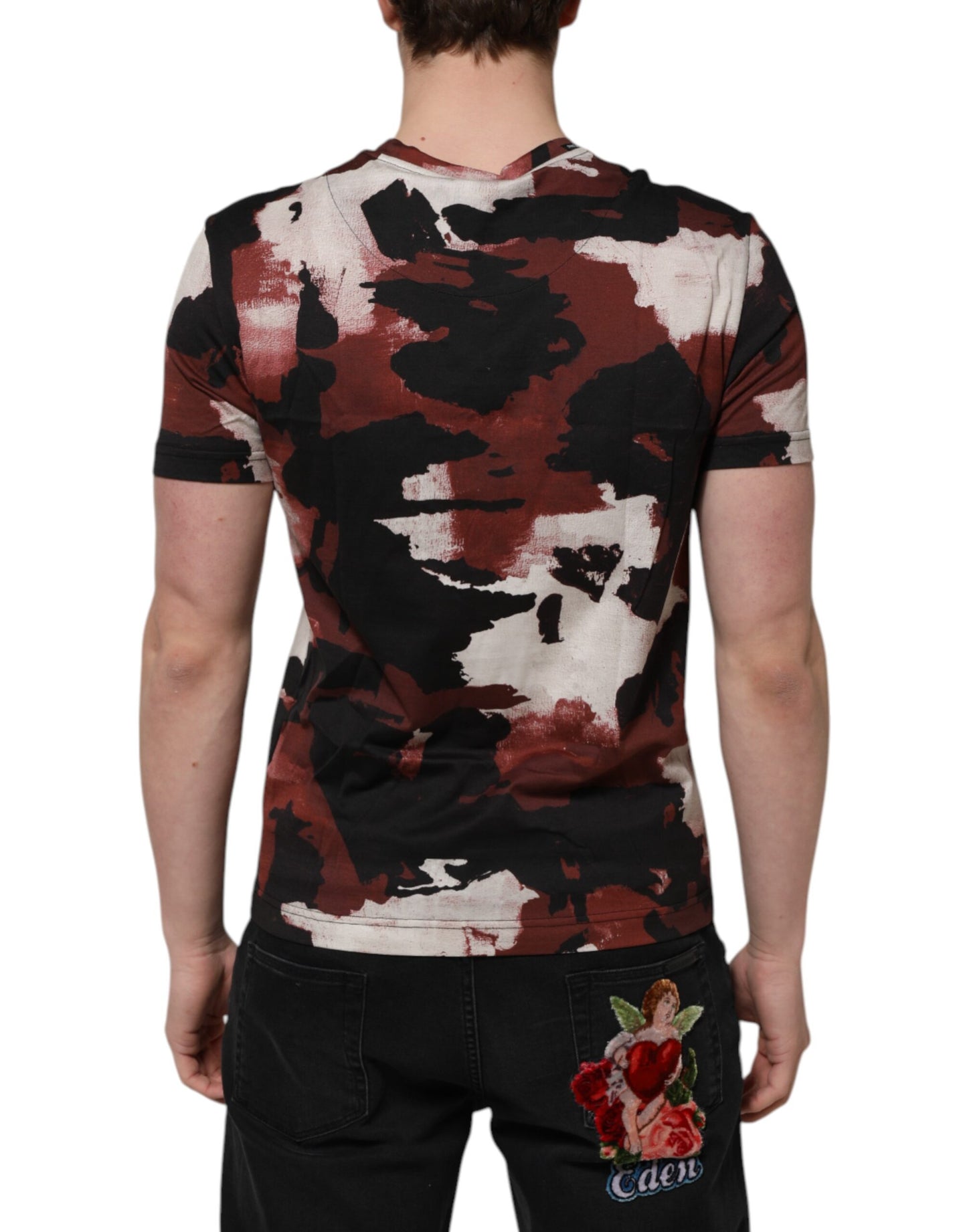 Dolce & Gabbana Multicolor Camouflage Men Crew Neck T-shirt Dolce & Gabbana