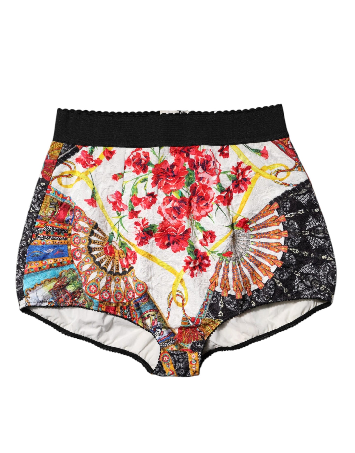 Dolce & Gabbana Multicolor Floral High Waist Hot Pants Shorts Dolce & Gabbana