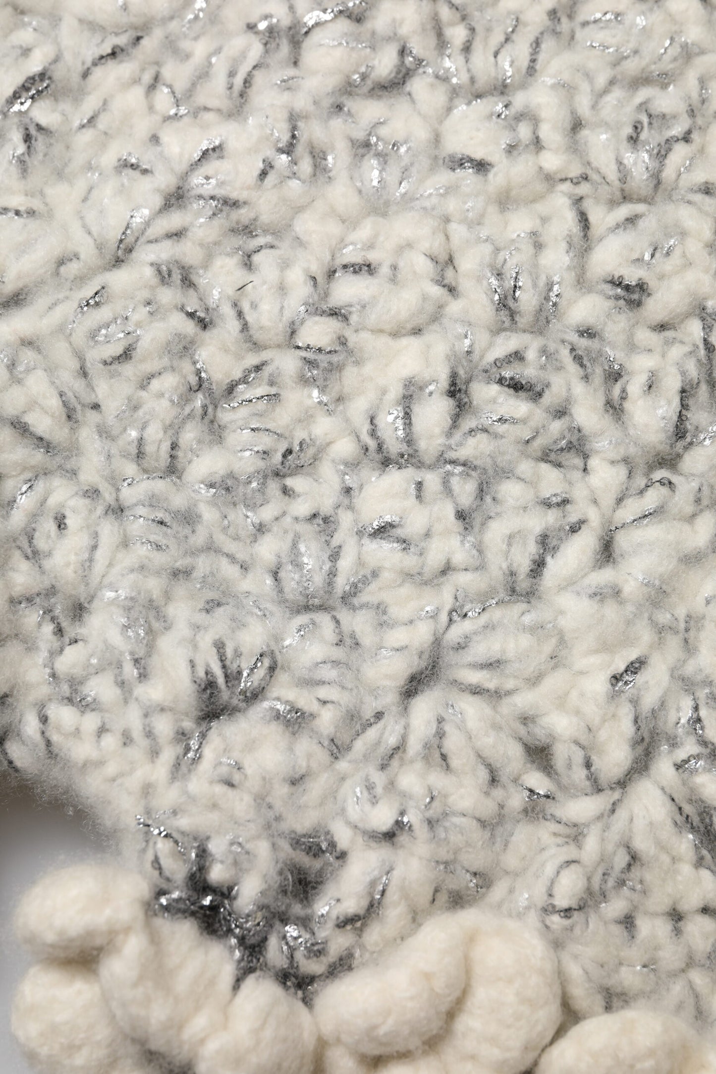 Dolce & Gabbana Metallic Bouclé Knit Cashmere Ruffled Shorts Dolce & Gabbana