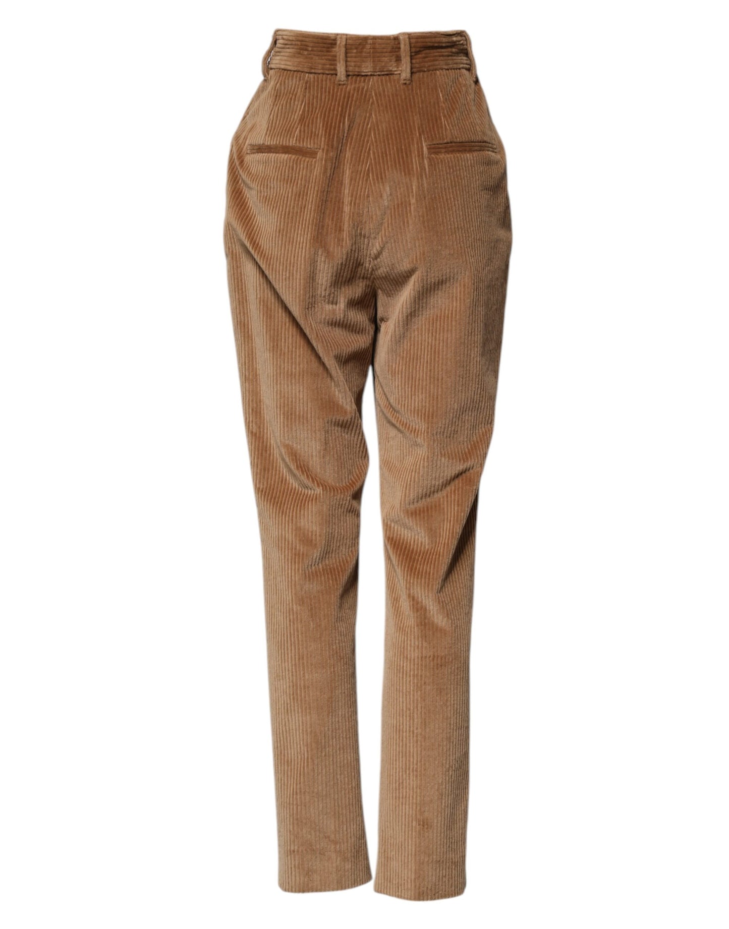 Dolce & Gabbana Brown Cotton Corduroy Tapered Pants Dolce & Gabbana