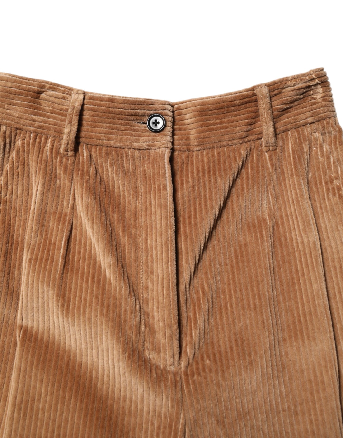 Dolce & Gabbana Brown Cotton Corduroy Tapered Pants Dolce & Gabbana