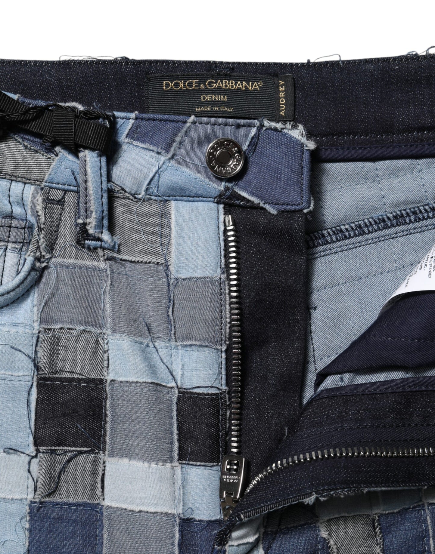 Dolce & Gabbana Multicolor Patchwork Skinny Denim Jeans Dolce & Gabbana