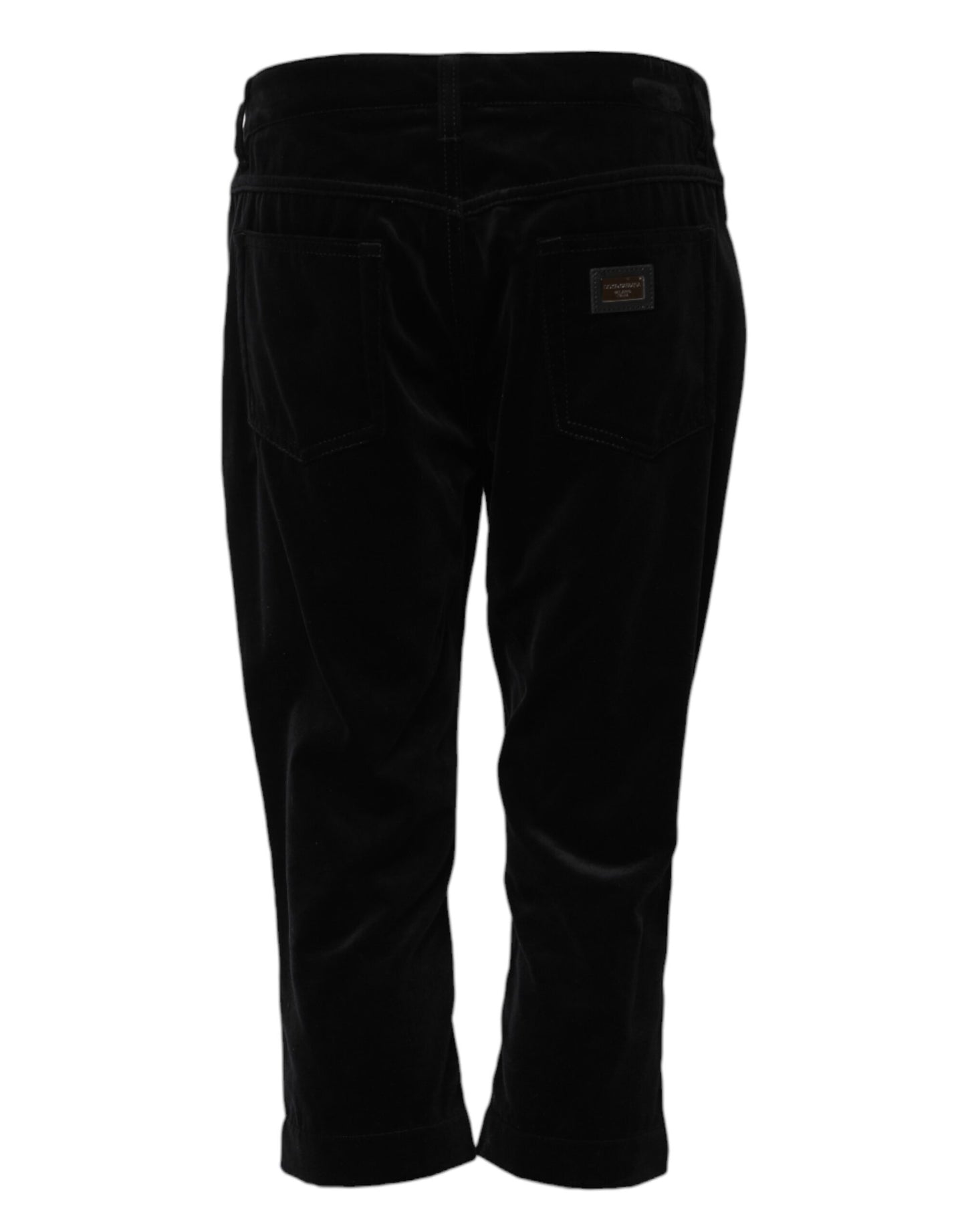 Dolce & Gabbana Black Cotton Skinny Capri Cropped Denim Jeans Dolce & Gabbana