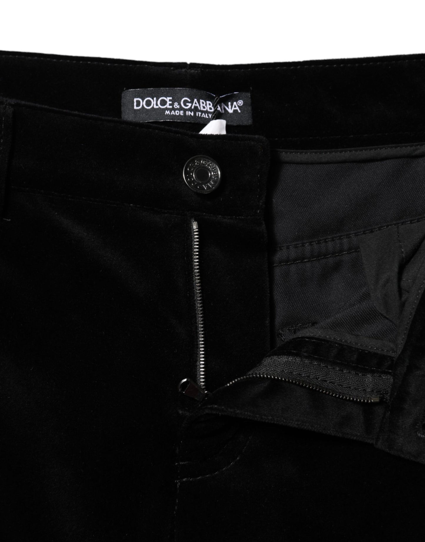 Dolce & Gabbana Black Cotton Skinny Capri Cropped Denim Jeans Dolce & Gabbana